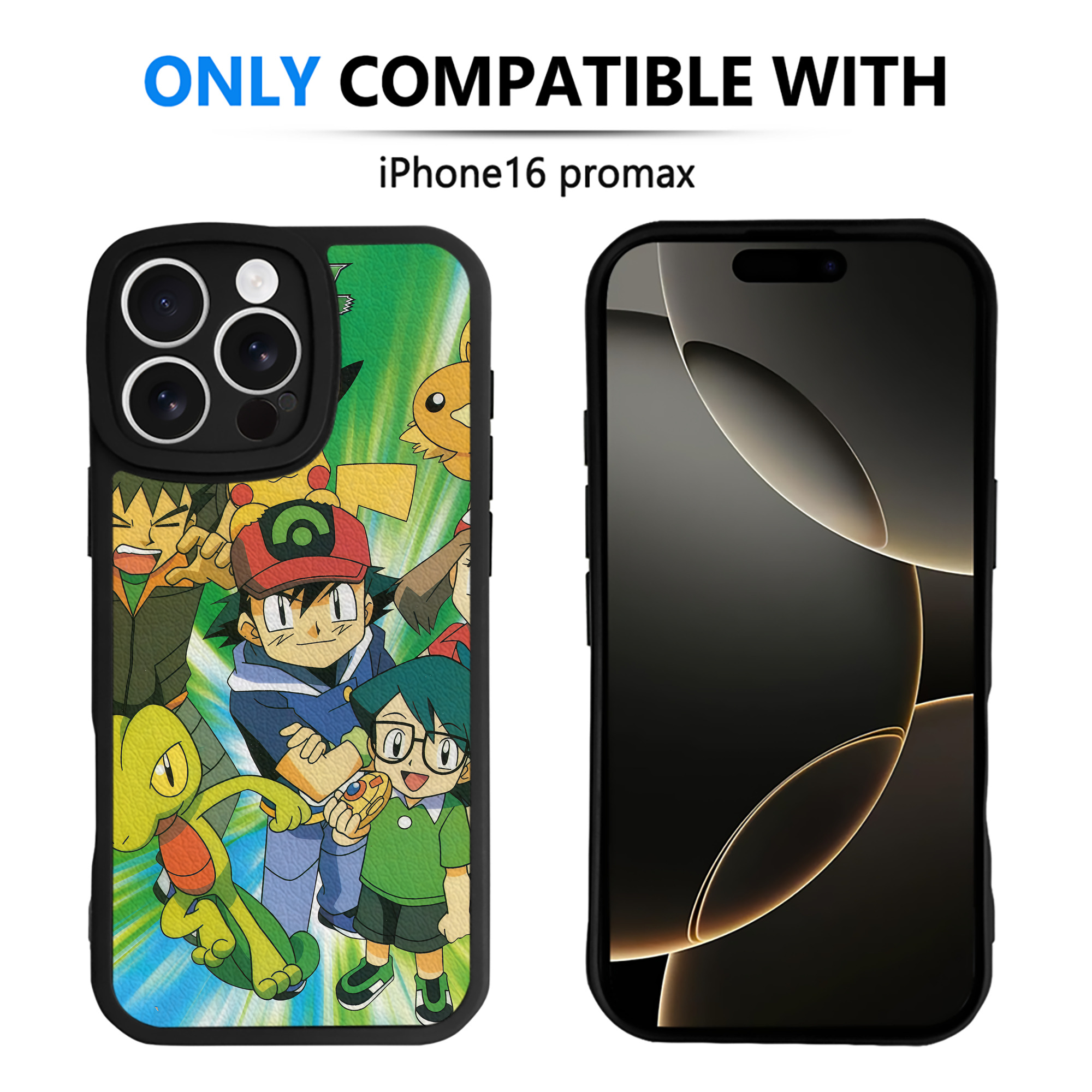 （画像用） ポケットモンスター Pokémon 【iPhone 16シリーズ対応】シリコンスマホケース（レザー調） 材質：シリコン